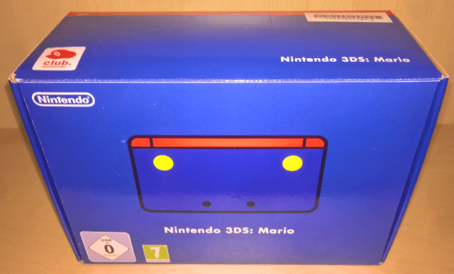 Nintendo 3DS Club Nintendo Mario Console box art for Nintendo 3DS